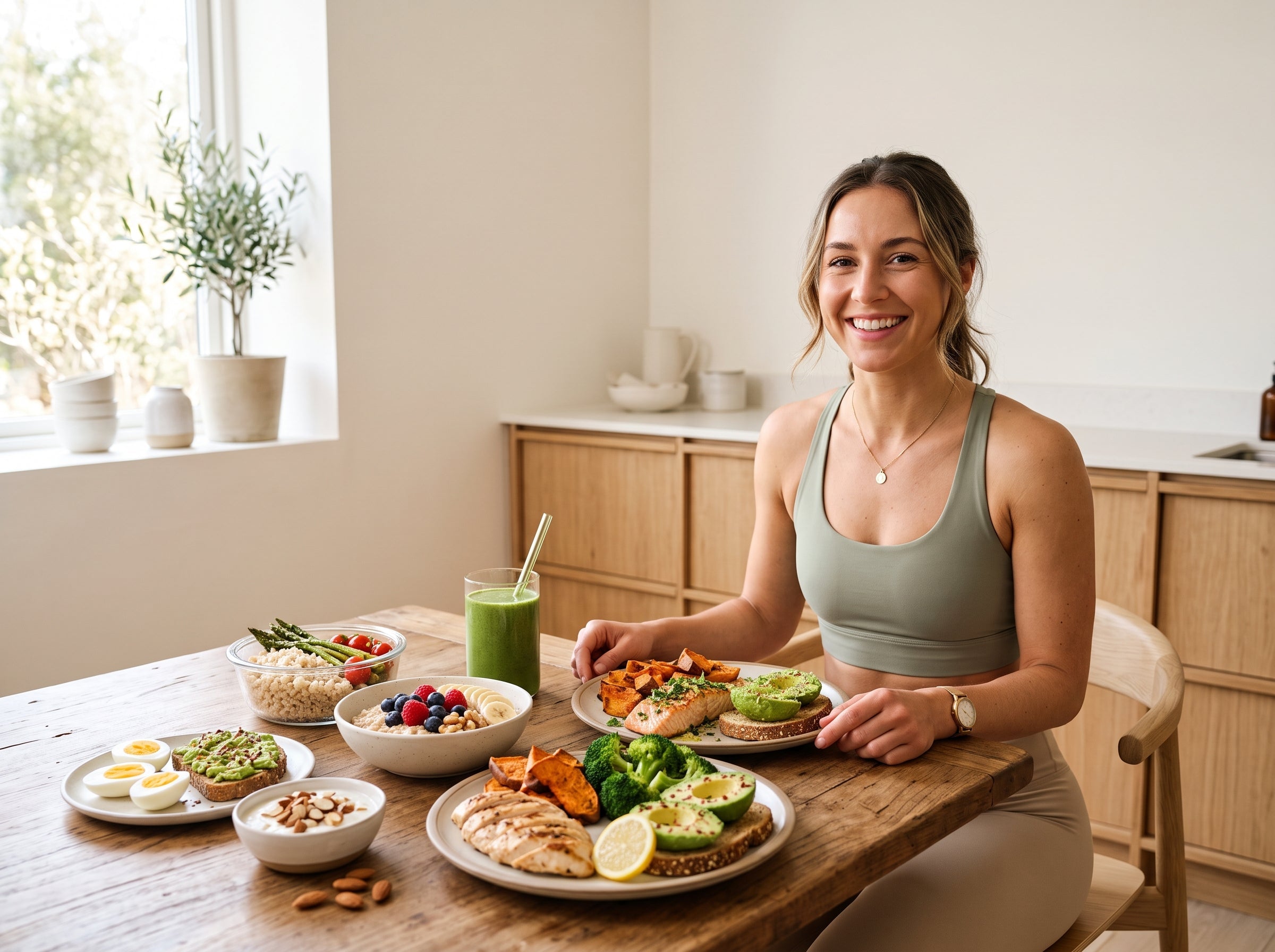 Healthy weight gain guide showing calorie-dense foods, protein-rich meals, snacks, and a balanced meal plan