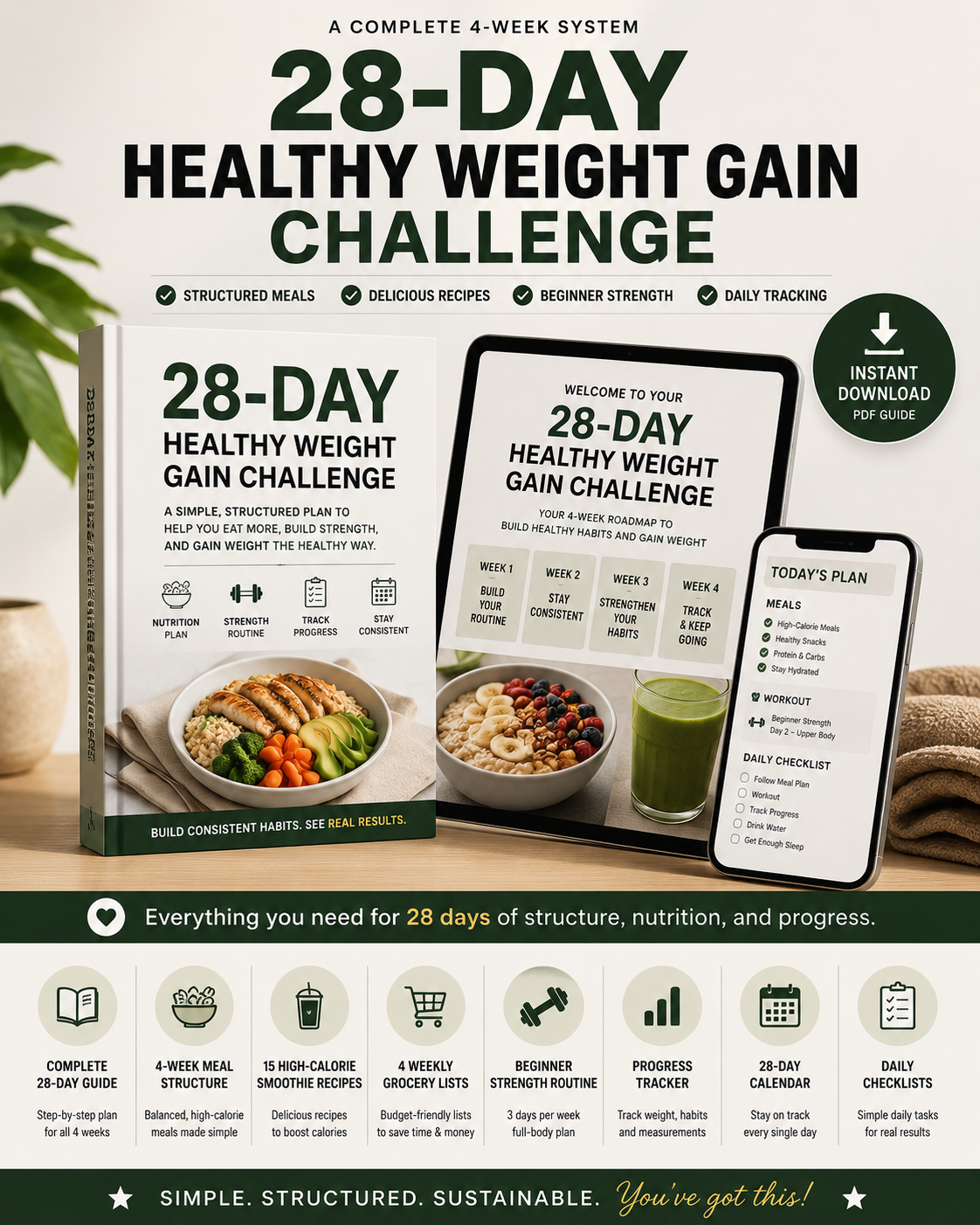 28-Day Healthy Weight Gain Challenge